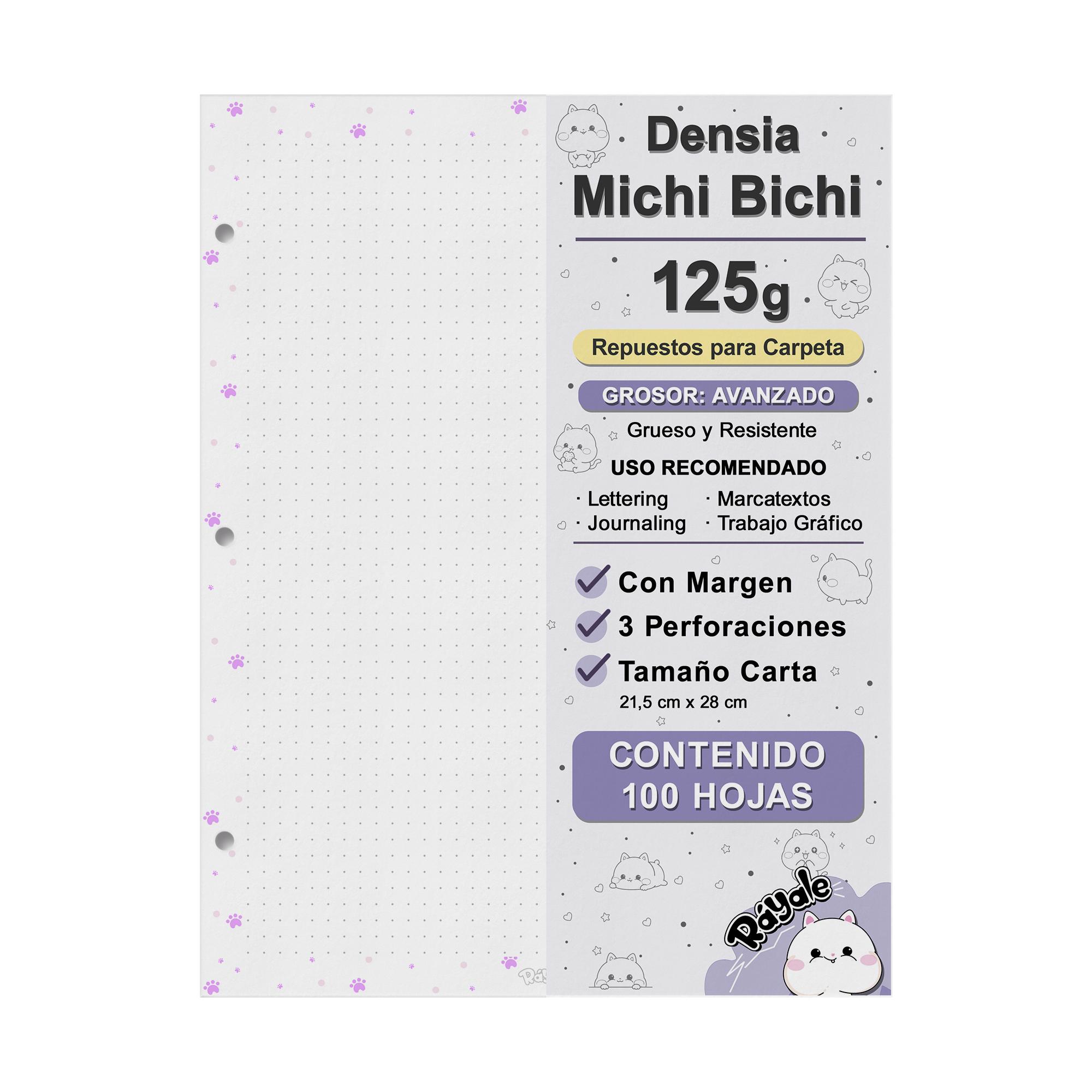 100 Hojas Michi Bichi 125g Carta