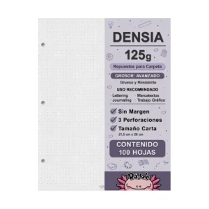 100 Hojas Densia 125g Sin Margen Carta