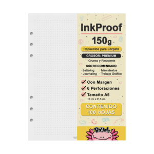 100 Hojas Inkproof 150g Con Margen A5