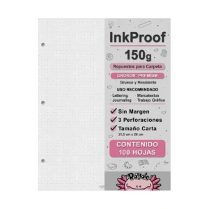 100 Hojas Inkproof 150g Sin Margen Carta